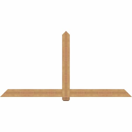 Ekena Millwork Eugene Smooth Timber Gable Bracket, Western Red Cedar, 96"W x 48"H x 3 1/2"D x 5 1/2"F, 12/12 Pitch GBW096X48X0406EUG00SWR